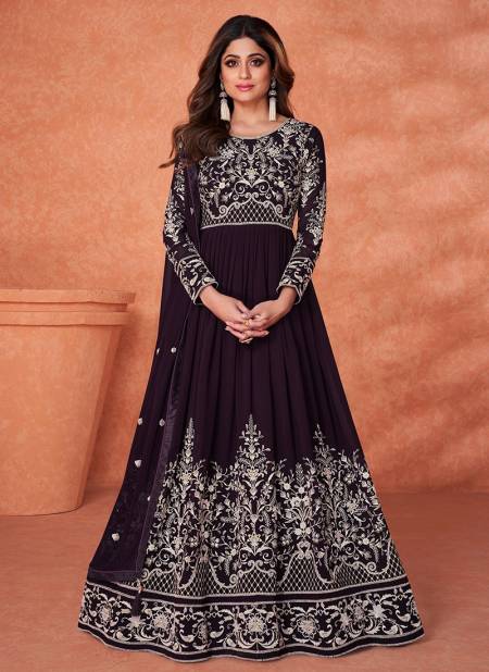Black Colour AASHIRWAD KHAAS Heavy Wedding Wear Georgette Latest Designer Suit Collection 9218